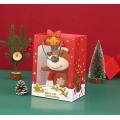 Christmas Decorations Drawstring Red Paper Gift Bags