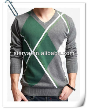 men's v neck fashion knitwear