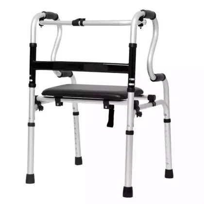 Lightweight Folding Walker with Bed Pan for Elderly
