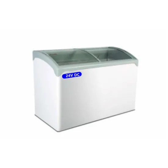 Top Solar Freezer Manufacturer: 10Cu.ft 24V DC Deep Chest Display Freezer for Ice Cream and Commercial Use - Fully Solar Powered