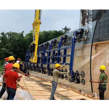 El mayor levantador de instalación de la unidad de vidrio con fuerza