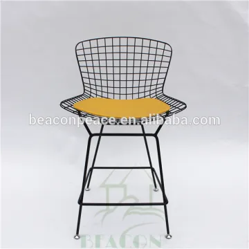 Harry Bertoia Style Black Wire Bar Stool