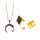 Natural Ox Horn Crystal Set Jewelry Necklace Earring