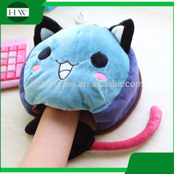 custom promotion rubber usb warmer heated cartoon animal wrist mouse mat pad