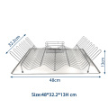 estante de secado de platos expandible cromado estante de secado de platos con soporte para utensilios para el fregadero de la cocina a la cocina