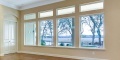 Custom large aluminum fixed tempered laminated glass window