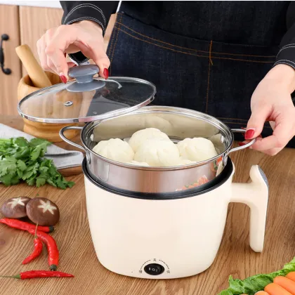 3 Layer Multi Function Rice Cooker & Steamer - 1.8L Electric Hot Pot