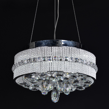 round led hanging chandelier with crystal ball light