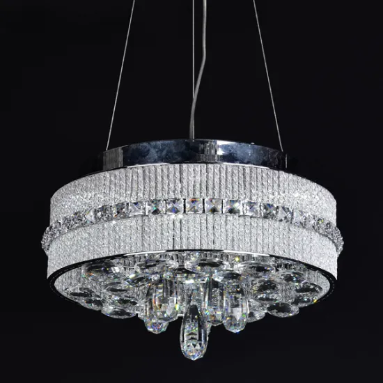 round led hanging chandelier with crystal ball
