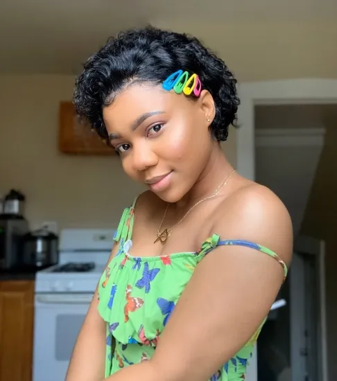 Pixie Cut Wig Human Hair Curly Bob Short Pixie Cut Lace Wig Unobvious Knots Lace Frontal 13x1 Pixie Human Hair Wig