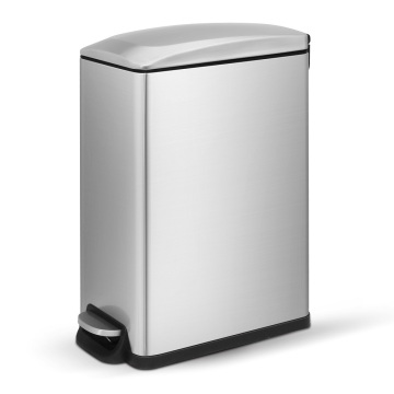 Slim Stainless Steel Step-on kitchen Trash Can