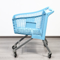 Supermarket 80L Blue Plastic Shopping Cart