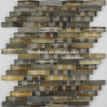 MBS6001 Modern Design 3D Arch Glass Mosaic for Interior Wall