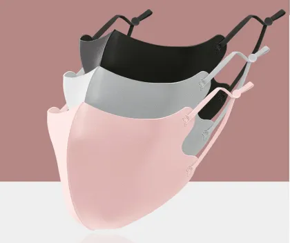 Ice silk polyester cloth Plain color face mask