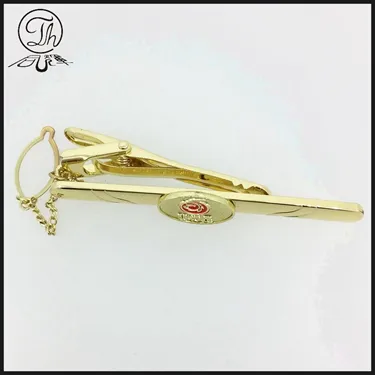 Gold Tie clips with metal clips