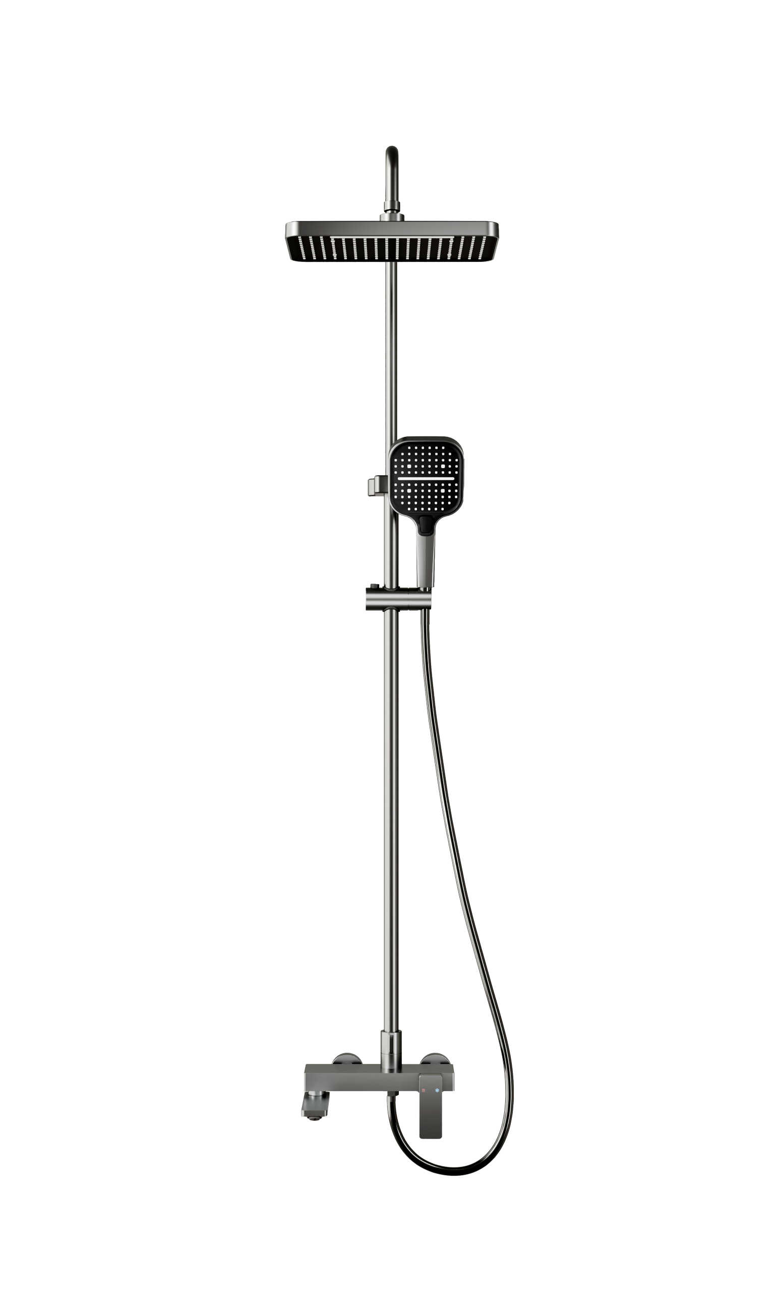 New Space Aluminum Shower Set with Undermount Faucet
