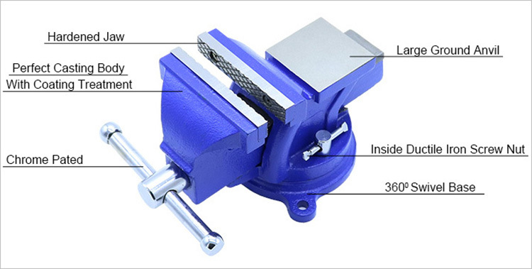 Bench Vice BV4, BV5, BV6: Specifications and Features