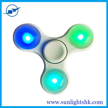 Fidget Hand Spinner With LED LIGHT Brand New Tri Spinner Prime Toy With 7 Colored Shining Premium Anxiety Toy Helps Forcus