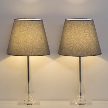 Lampes de table de chevet moderne avec base en acrylique