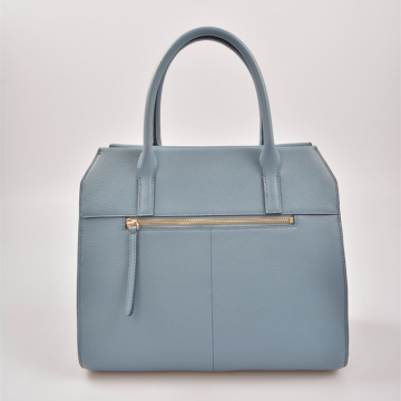 Elegant leather tote bag with doulbe handles