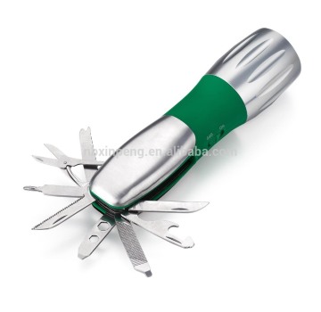 2015 new and hot selling multi-function flashlight with With Knives And Scissors