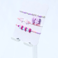 12x14 mm Purple Bow Girl armband 3-delige set