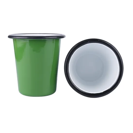 Customized Color Eco-Friendly Conical Enamel Cups for Daily Use