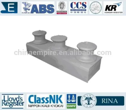 Ship open type three roller fairlead