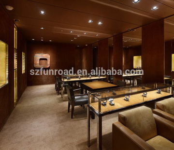 High end multi-functional glass showcase for watch/jewelry store decoration