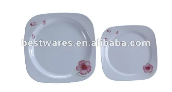 Wholesale variety size white square melamine sushi dishes