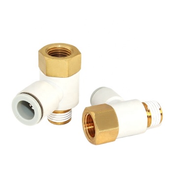 Connettore femmina di tipo L-tipo SMC Connettore femminile bianco e maschio Copper Pneumatico Set di accoppiamento rapido pneumatico