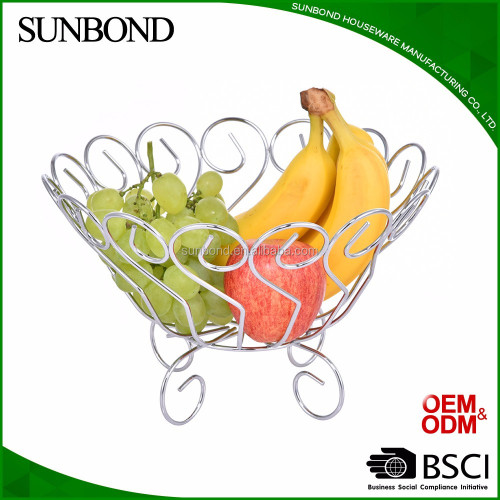 China Rose gold food fruit display basket Factory