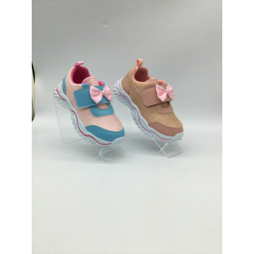 new design kid girl bow sport shoe