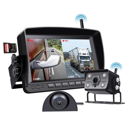 Kit de caméra inverseur de camion sans fil Digital AHD avec un moniteur de 7 &#39;&#39;
