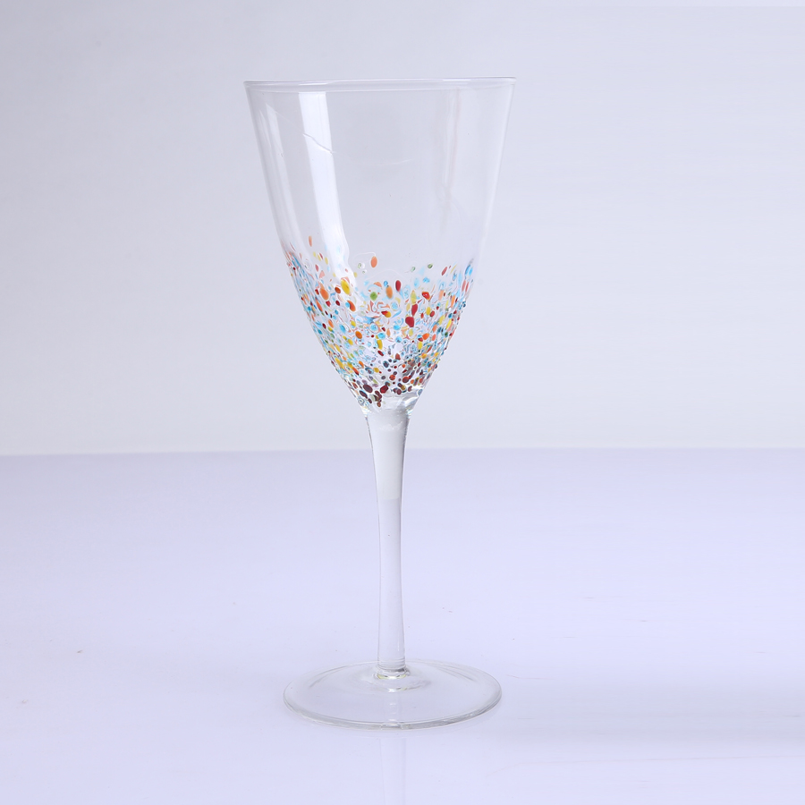 color Bottom Wine Glass