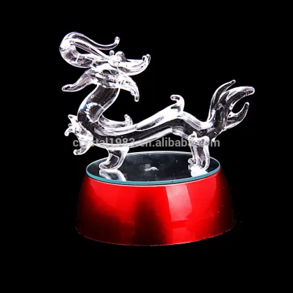 Hot sale chinese zodiac crystal lucky statue chinese dragon wholesale crystal craft gfit furniture