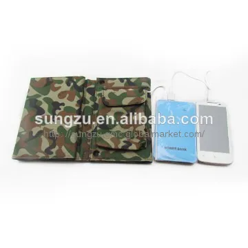 Camouflage color travel solar panel charger for mobile phone