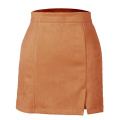 Women's Faux Suede High Waist Skirt