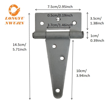 Decromet Tee Hinge for Shed Doors and Chicken Coops - Heavy Duty T-Strap Hinge