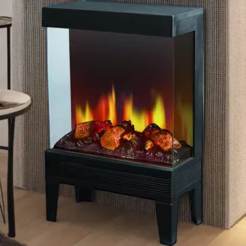 2000W Portable Electric Fireplace: Efficient Heating with Overheat Protection for Bedroom & Living Room, featuring Heating Wire Function & Lighting