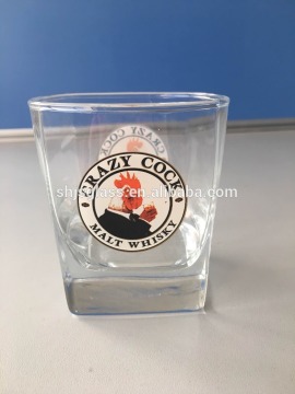 High quality four corner whisky glass cup