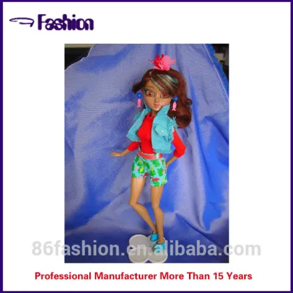 Custom fashion plastic 12 inch barbie doll for girls
