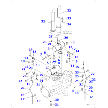 Loader WA1200-3 Muffler 42C-02-11112