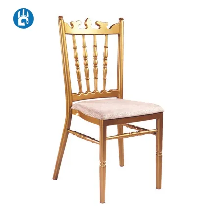 Antique Aluminum Tiffany Chateau Napoleon Chair with Removable Cushion