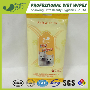 soft pet cleaning wipes non wowen spunlace 40gsm pet bathing wipes