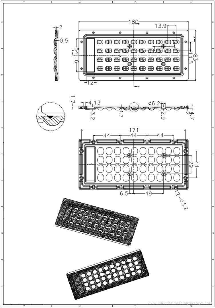 Muti-angle Street Light LED Optical Lens