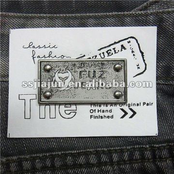 leather label/clothing label/leather patch/metal label/private label