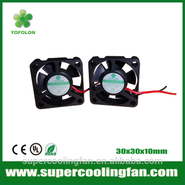 30x30x10mm 12V ball bearing high flow dc cooling fan 3010 mini axial fan