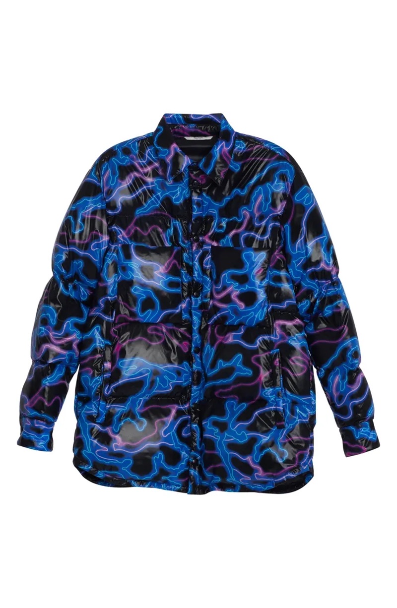 Blaue psychedelische coole Jacke