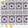 Embroidery Lace Dress Fabric 100% cotton yarn chemical lace embroidery fabric Manufactory